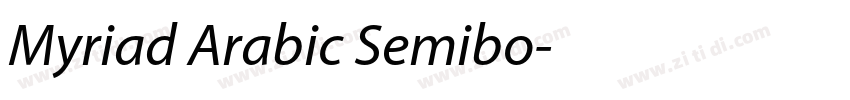 Myriad Arabic Semibo字体转换